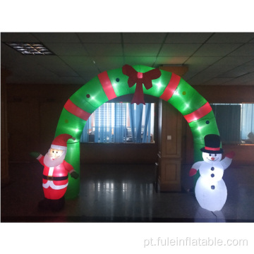 Arco inflável ao ar livre para festa de natal de alta qualidade